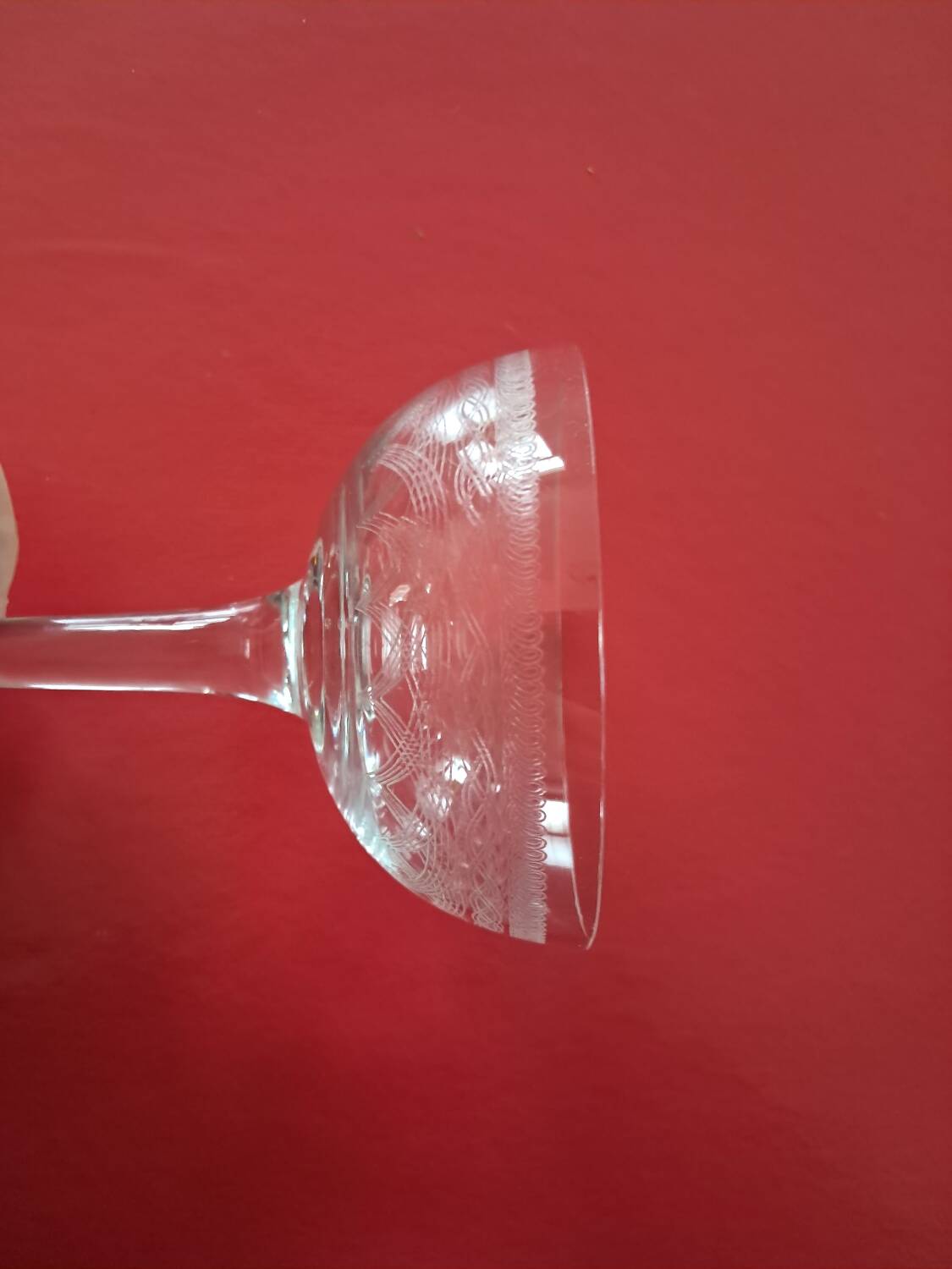 6 coupes à champagne en cristal taillé années 1910