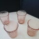 Set de 4 verres de table vintage forme gobelet arcoroc rosaline