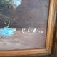 Old painting painting: bouquet of flowers in its pot