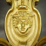 Pair of wall lamps with gorgon Medusa Louis XVI style