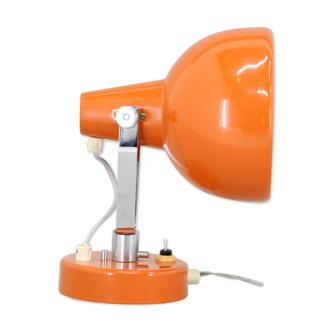 Lampe de table ou murale orange vintage des années 1960, Tchécoslovaquie