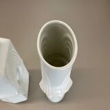 Set of 2 original porcelain op art vase made by Royal Bavaria Kpm Germany, 1970s