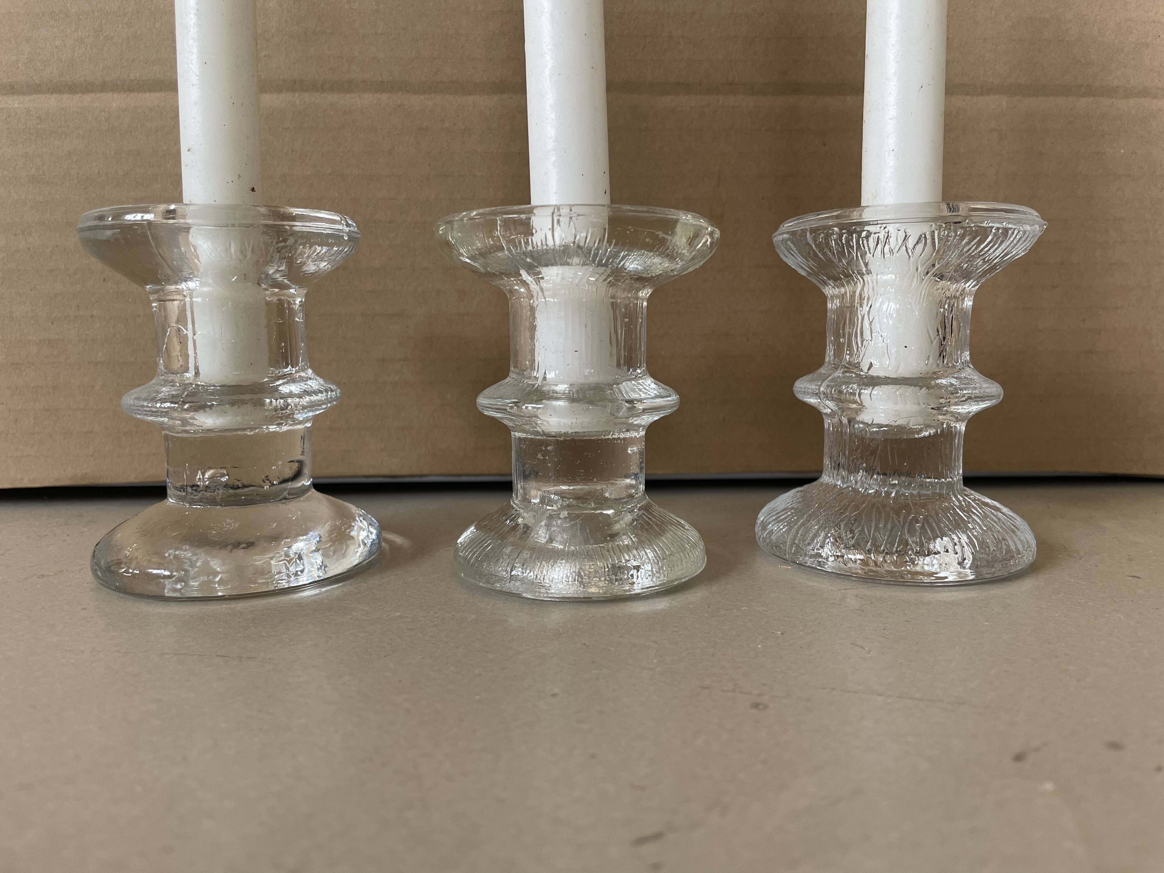 Set of 3 Littala candlesticks / Timo Sarpaneva / 1966