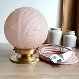 Pink art deco table lamp