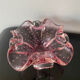 Vintage pink empty pocket ashtray in Murano by Barovier and Toso