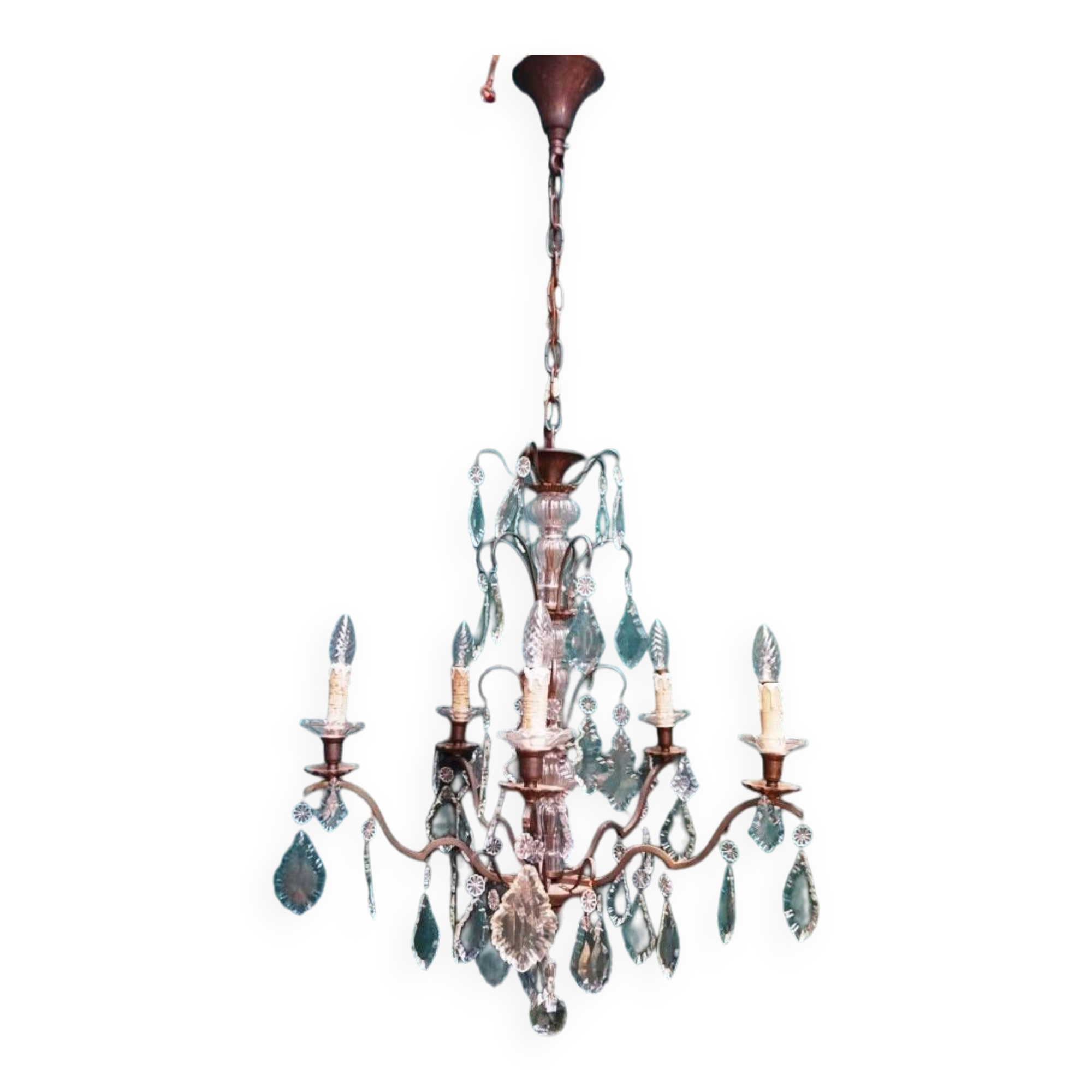 Lustre cristal bronze.