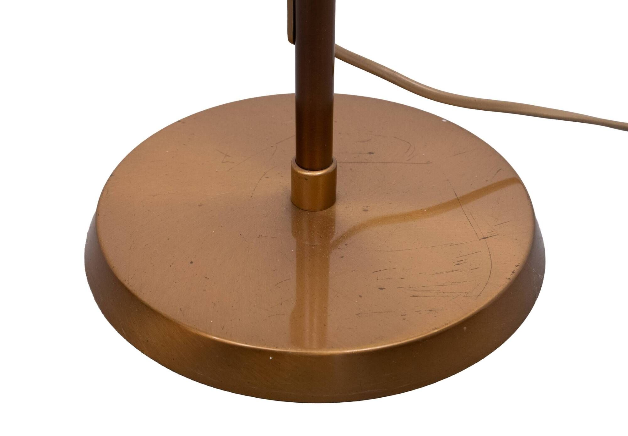 Holtkotter Bronze color swing arm floor lamp Germany 1980s