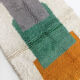 Moroccan Berber carpet blessed ouarain ecru with colorful patterns 148x104cm