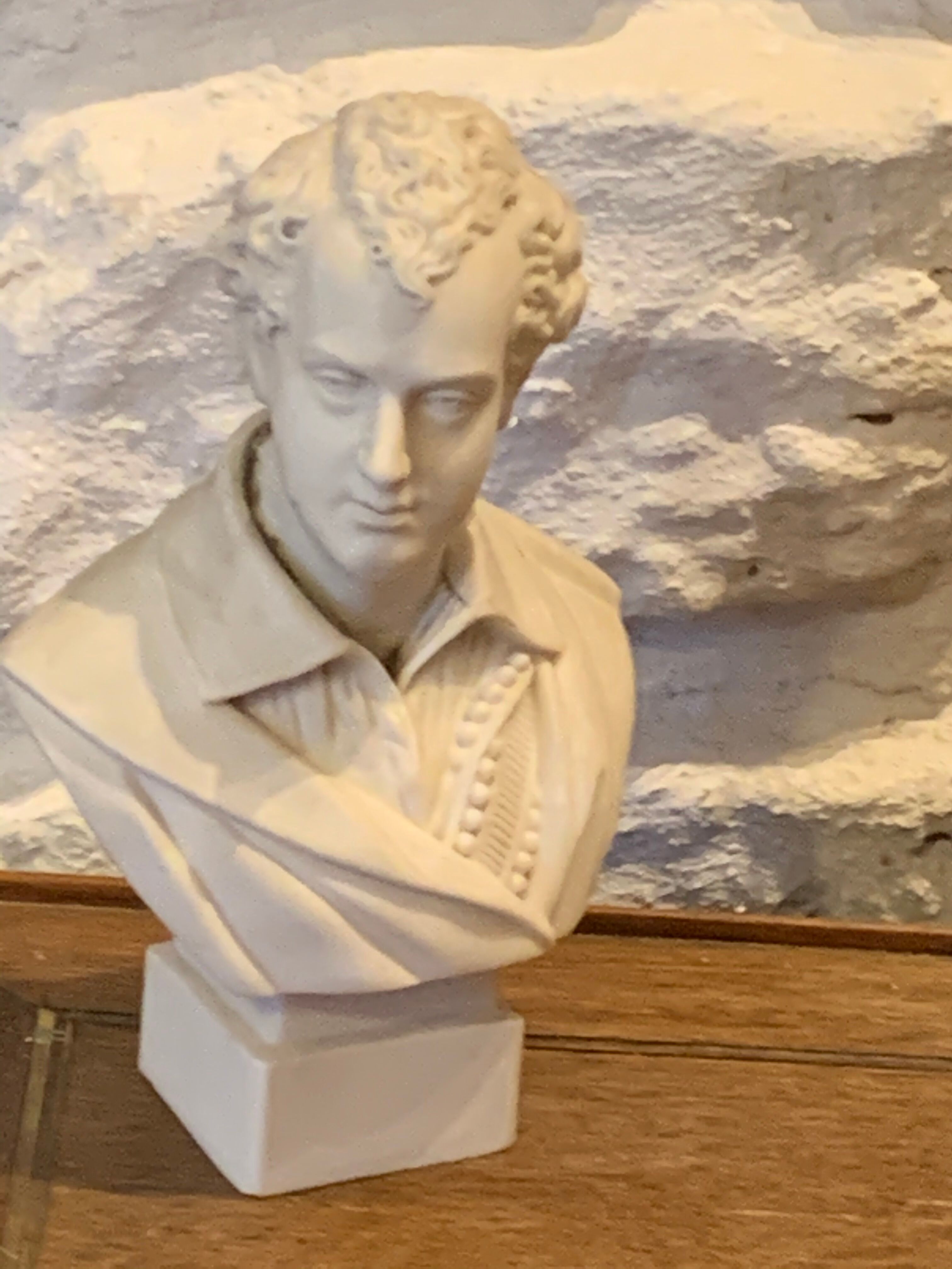 Bust of Byron in ancient signed biscuit