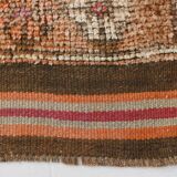 Light Orange & Red Turkish Runner Rug, 87x410Cm