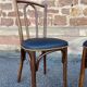 2 Restaurant chairs bent wood imitation vintage leather French bistro
