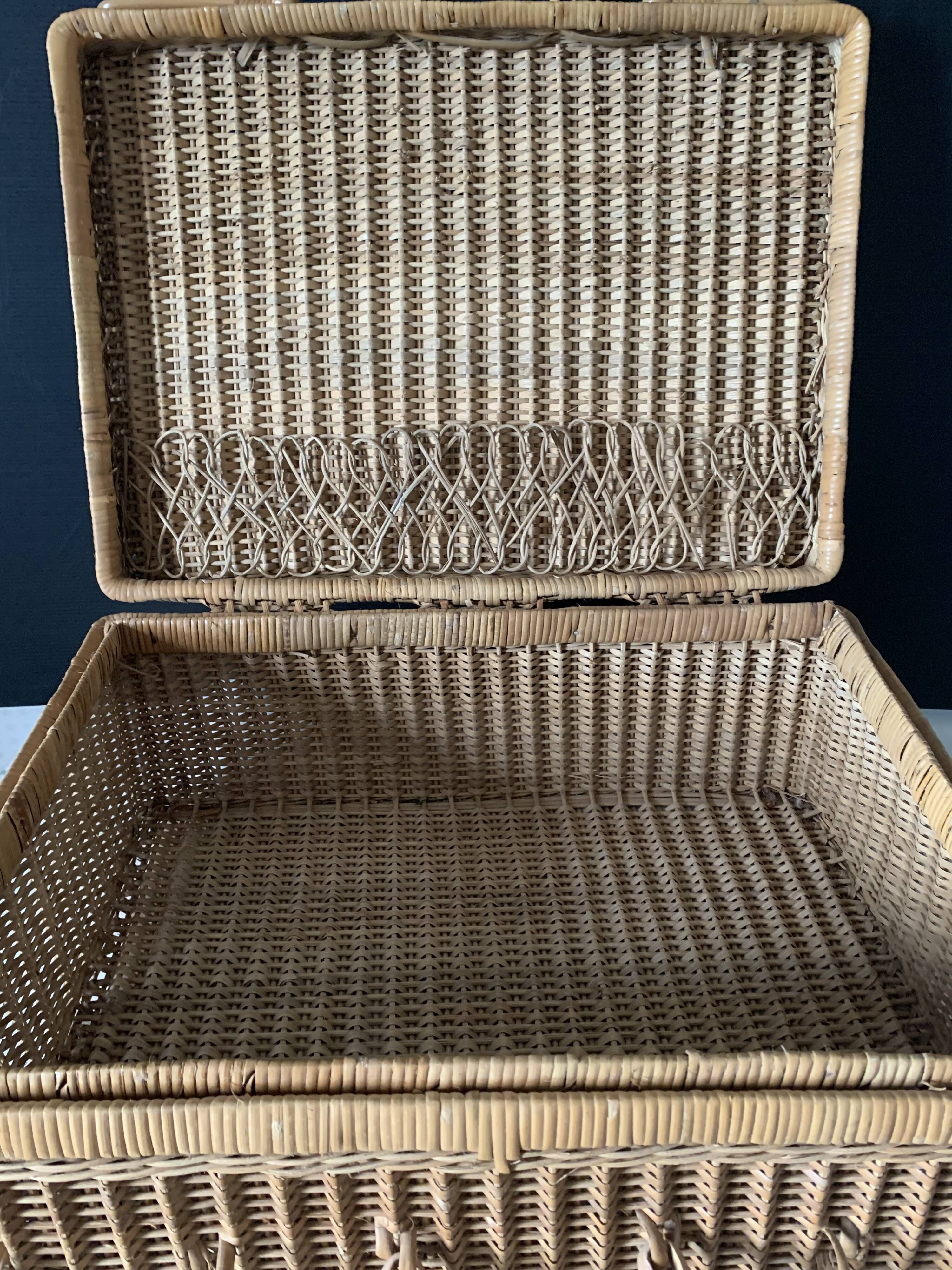 Wicker suitcase