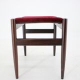 1960s danish teak stool in fabric