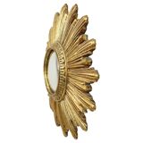 Small Sun Mirror Sunburst Mirror Gold Leaf Convex 24cm