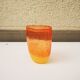 Antique orange & yellow blown glass vase