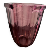 Faceted Art Deco vase in purple glass