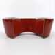 3 red ceramic candlesticks • Cari Zalloni • Steuler • 1970