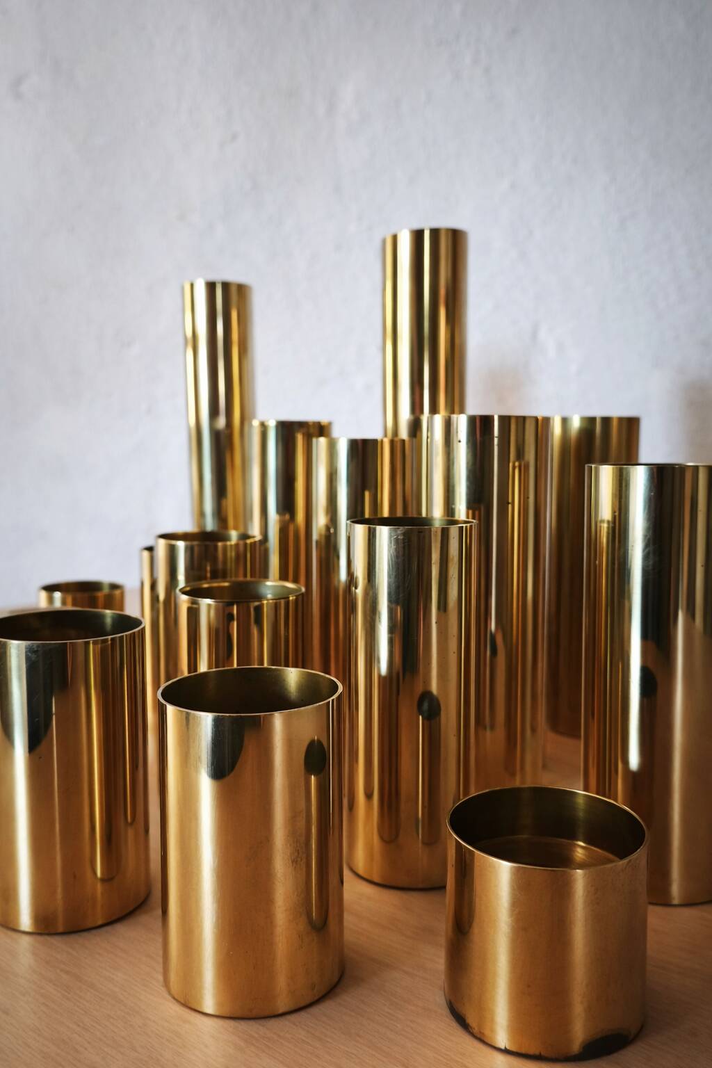 Modular brass candle holders – Design Colseth, Norway, 1960s–70s