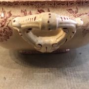 Tureen in faience choisy the king nineteenth floral decoration of roses