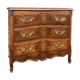 Commode de style Louis XV en bois naturel XIX eme siècle