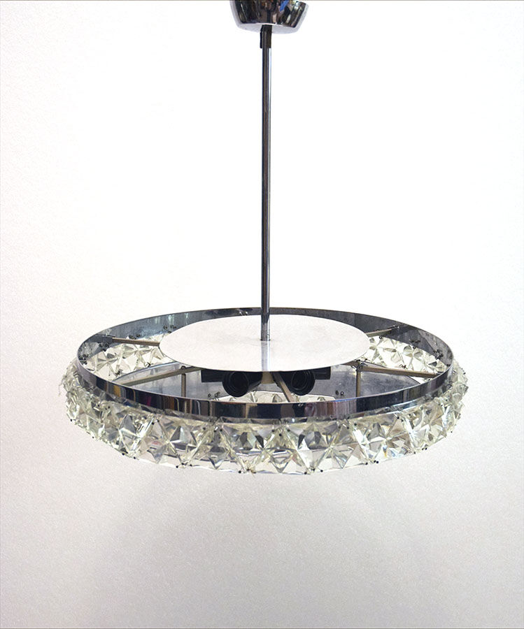 Chandelier with crystals 1970s
