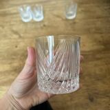 Set of vintage crystal whiskey glasses