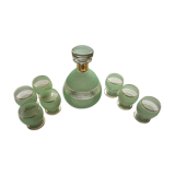 Set of carafe and 7 glasses