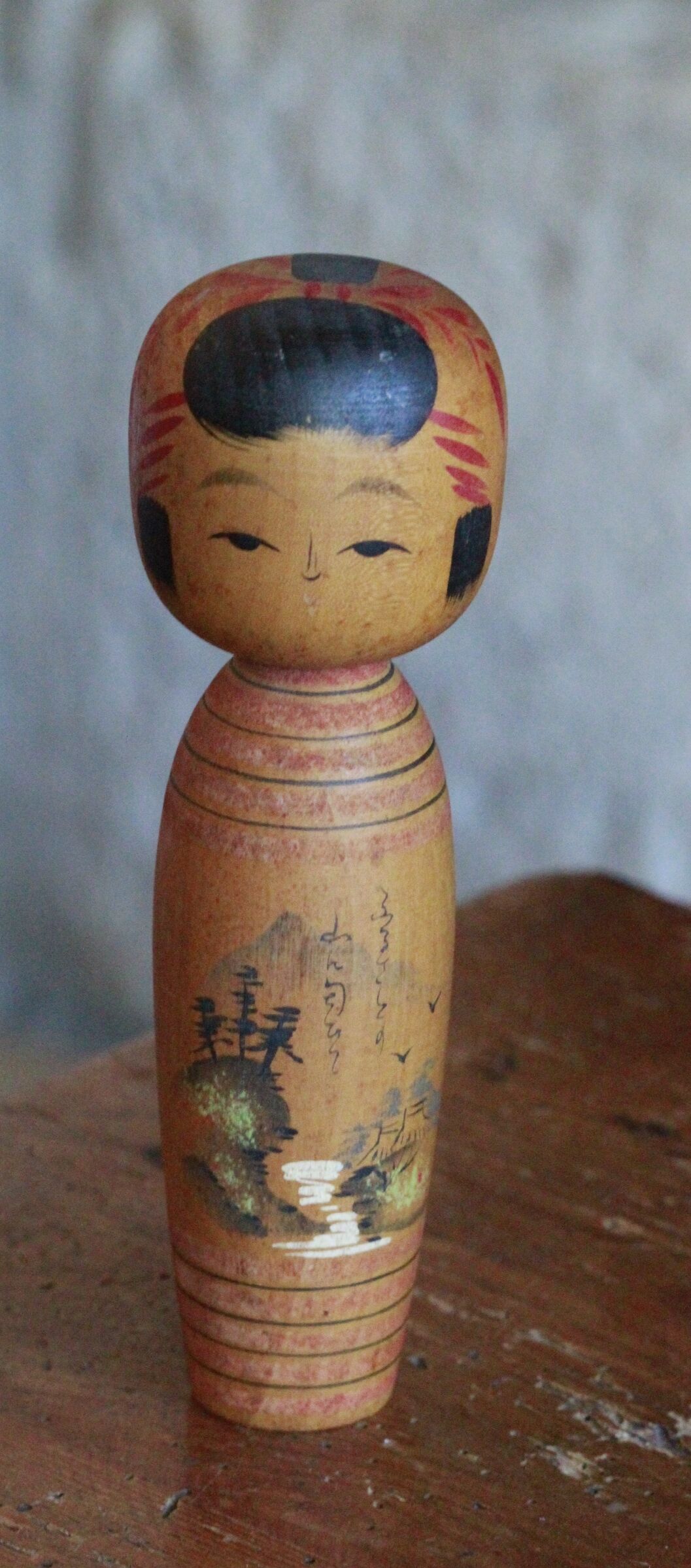 Old wooden kokeshi