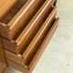 Danish teak sideboard with two sliding doors and 4 central drawers