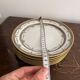 6 Dessert Plates Limoges Porcelain Harreau Fluted Edge Neo-Classical
