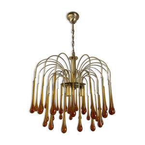 lustre en laiton vintage