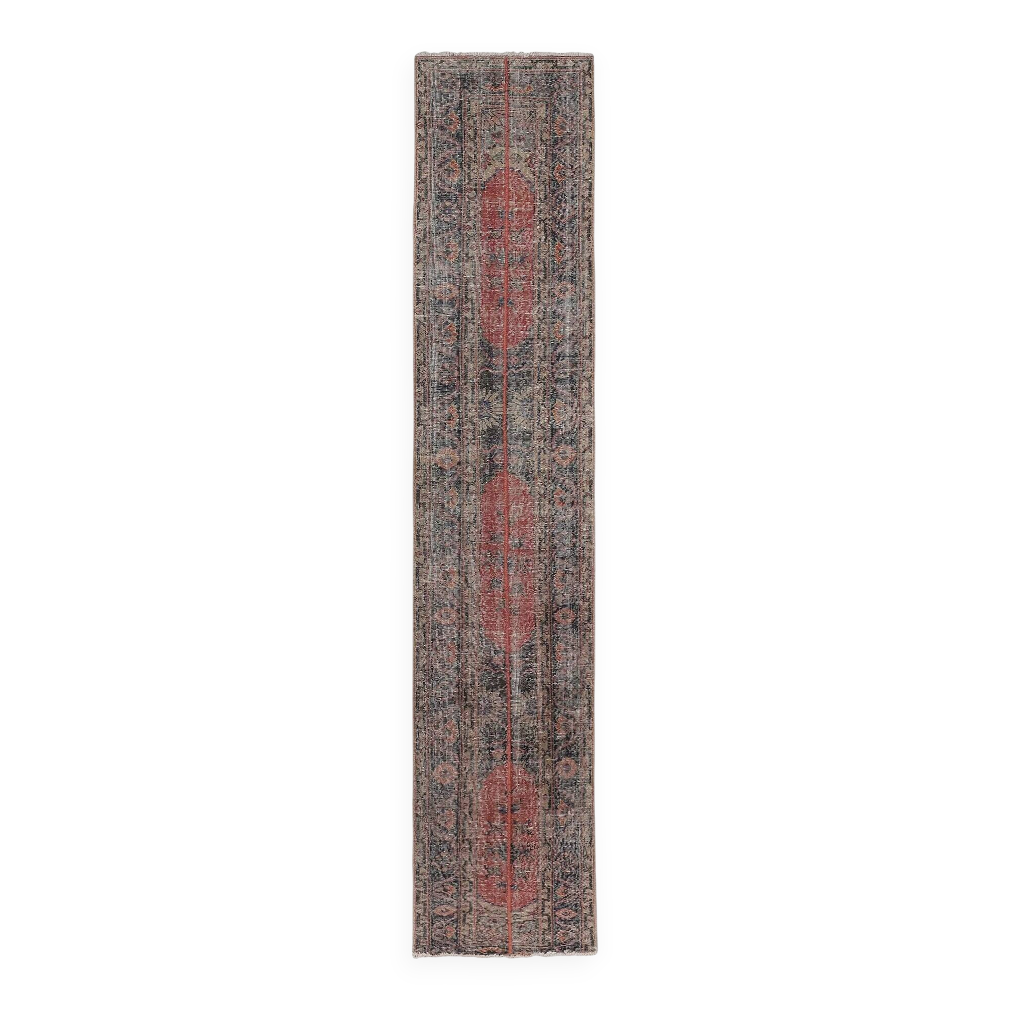 Vintage Turkish hallway rug 68x361 cm