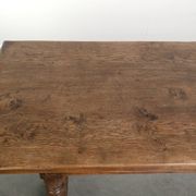 Large antique English oak farmhouse XXL dining table from the 19th century