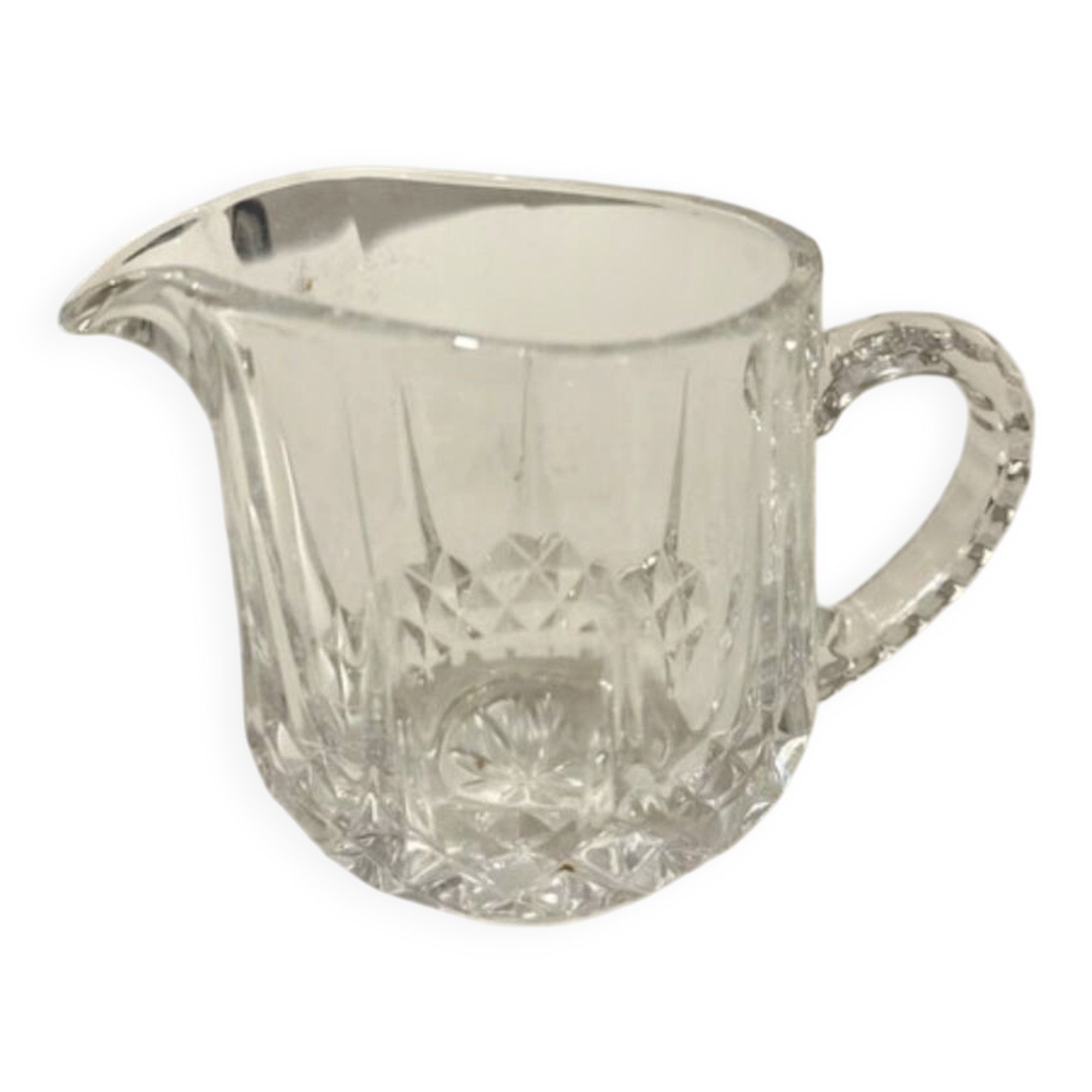 Milk / cream jug in crystal - Vintage - Perfect condition - 8.5 x 9 cm