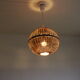 Rattan ball pendant light, 1960s