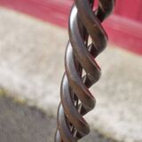 Wooden floor lamp, turned wooden floor lamp, large vintage wooden lamp base