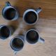5 mugs bleu/gris