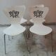 Lot de 4 chaises  Keith Haring d'Arne Jacobsen pour Firtz Hansen
