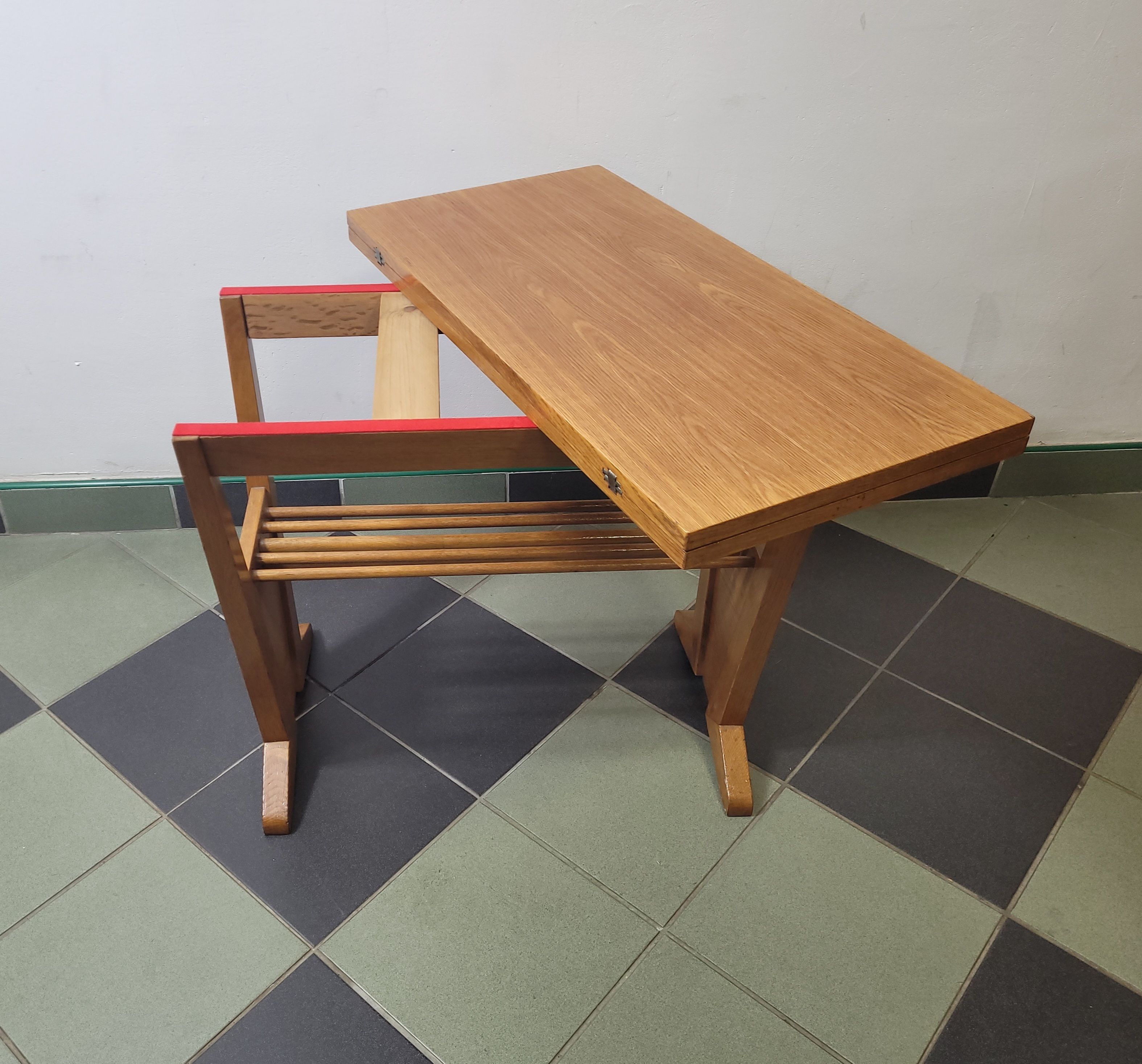 UP Zavody wooden coffee table, Czechoslovakia, 1960s.