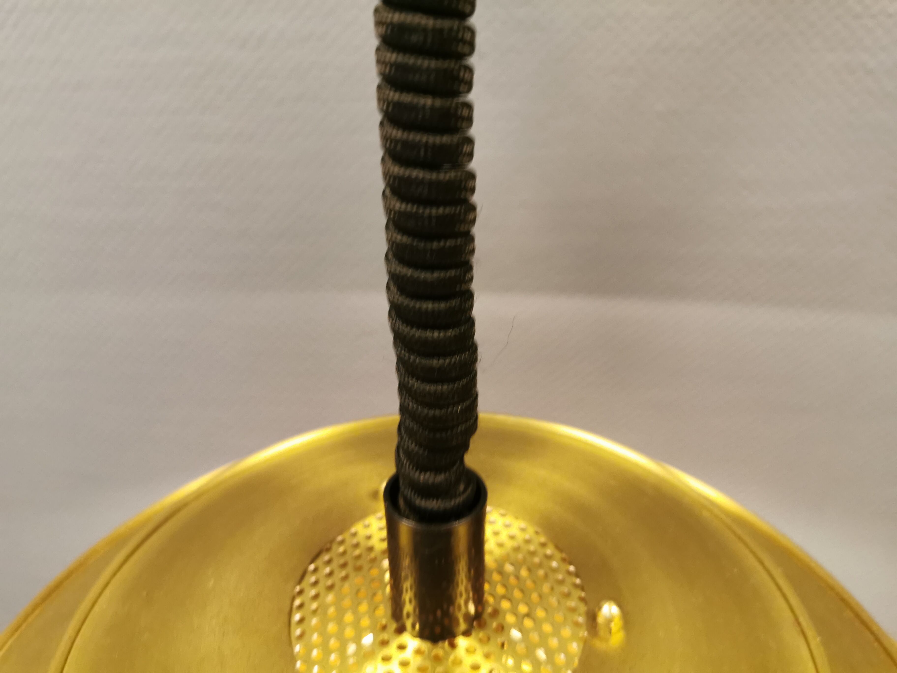 Danish hanging lamp in solid brass from the 1970s.