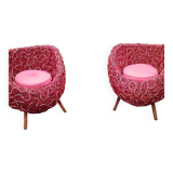 Pair of rattan armchairs