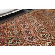 1970s Vintage Turkish Hand-Knotted Wool Cotton Brown Area Rug 157x277