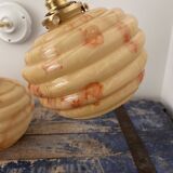 Pair of Art Deco globe wall lights