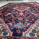 Antique Persian Hamadan handmade rug 3.8' x 6.7' 1920s - 1C1215