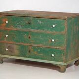 Grande commode ancienne à patine verte (c.1940) #62