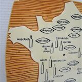 Ceramic cheese platter modernist rooster 60s