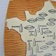Ceramic cheese platter modernist rooster 60s