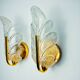 Pair of "leaf" wall lights by Carl Fagerlund, Murano glass, Germany, 1970