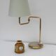 Scandinavian brass swing arm table lamp