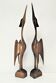 Paire d'oiseaux sculpturaux bois massif design années 60-70